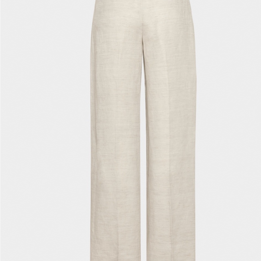 Aritzia Effortless Pants Linen Natural Ecru
